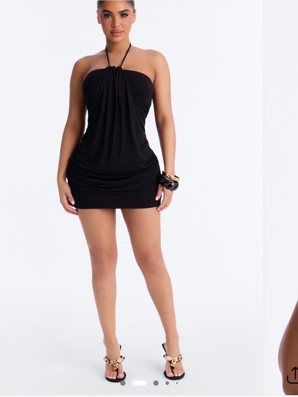 Fashion Nova Black Halter Mini Dress